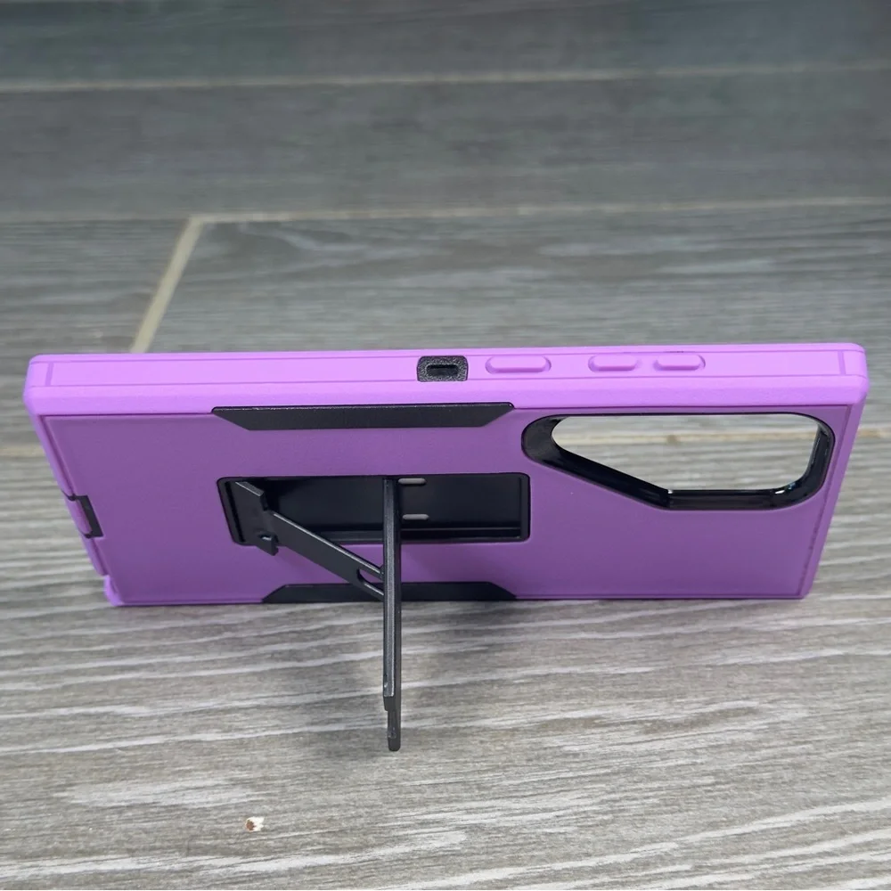 Asuwish Samsung S24 Ultra Phone Case Glass Protector Deep Purple Kickstand